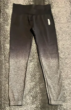 Womens S Gymshark Adapt Ombre Seamless Leggings Black/Grey Gradient High Waisted thumbnail 1