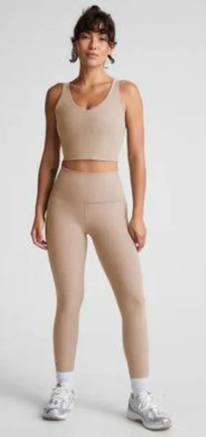 Beyond Yoga Cream Space Dye Caught In The Midi High Rise Leggings thumbnail 1