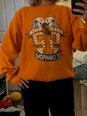 Vintage 90s Tennessee Crewneck Sweatshirt Orange thumbnail 1