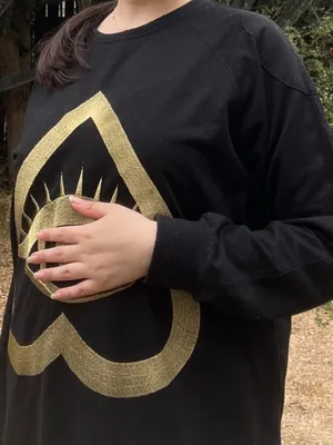 Kerold Black all seeing eye oversized sweatshirt. Gold Size M thumbnail 3