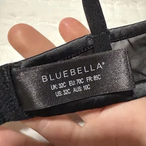 Bluebella Mesh Floral Cage Bra Black Blue Size 32C Strappy Flower Applique thumbnail 3