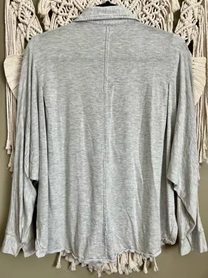 Free People Soft Grey Blouse thumbnail 2