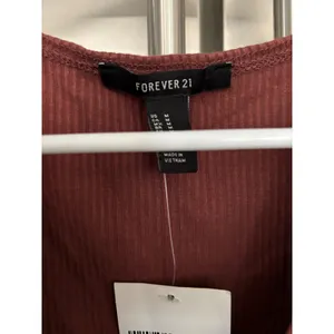 Forever 21 Rust Bodysuit Ribbed Knit Short Sleeve Wrap‎ Front Medium thumbnail 2