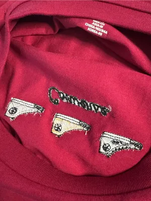 Converse Red Embroidered Graphic Tee | Size Small | NWT thumbnail 5