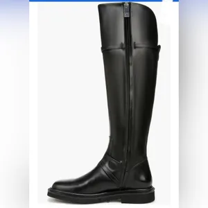 NWT SARTO Franco Sarto Ainsley Black Leather Knee High Wide Calf Boots 7. thumbnail 3