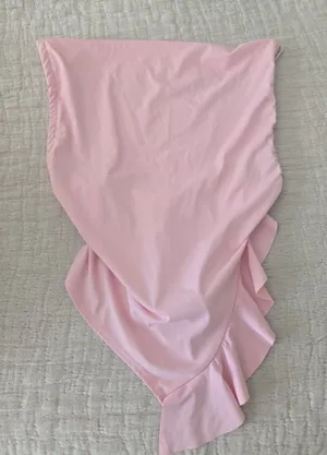 Edikted Pink Ruffle Halter Tie-Back Top – Size S thumbnail 1