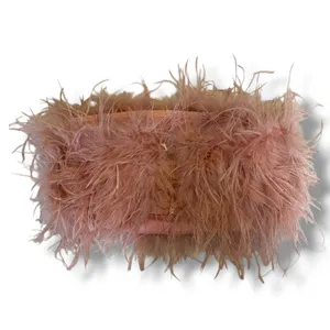 Club L London Pink Feather Trim Bandeau Top Strapless Size US‎ 4 thumbnail 5