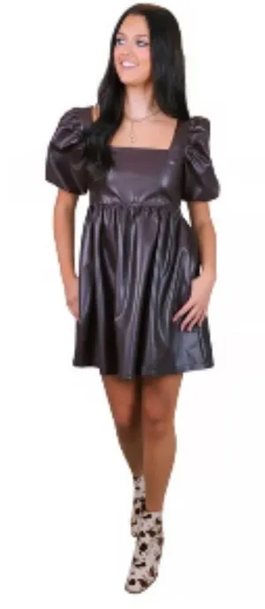 Mittoshop leather dress thumbnail 1