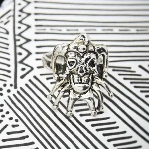 Clown Joker Ring Silver thumbnail 2
