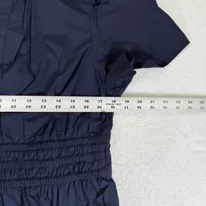 Quince Navy 100% Organic Cotton‎ Poplin Tiered Maxi Dress Large RK001-16278 thumbnail 3