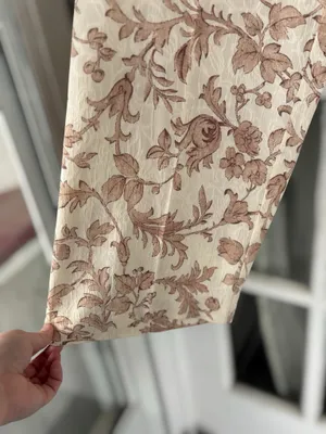 Sag Harbor Women's Size 14 Cream & Tan Floral Casual Straight Leg Pants Cottage thumbnail 5