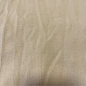 Zara Beige Crop Top Short Sleeve Ribbed Ruched Excellent Condition Size Small thumbnail 4
