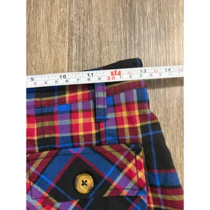 Free People Plaid Mini Skirt Size 2 Cargo Pocket Tartan Grunge thumbnail 5