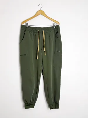 FIGS Uman Jogger Scrub Pants Women’s XL Petite Moss Green Technical Collection thumbnail 3