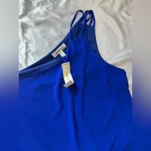 Monteau Blue Asymmetrical Camisole Top thumbnail 2