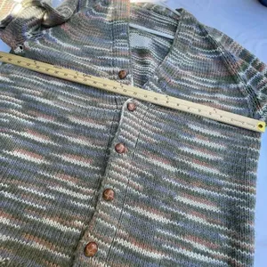 Vintage Aztec size 2X button front handmade cardigan. No TAGs see measurements thumbnail 5