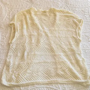 Route 66 Cream Open-Knit Cardigan thumbnail 3