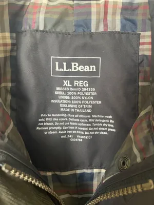 L.L.Bean Women's XL Reg Black Quilted Riding Jacket thumbnail 2