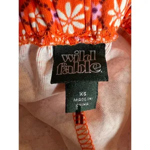 Wild Fable floral orange flared leggings size‎ XS thumbnail 3