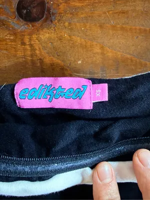 Edikted Colby black and white tube crop top size XS thumbnail 3