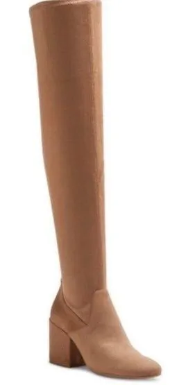 DV by Dolce Vita Cayla Suede Over-the-Knee Boots, Light Taupe, Size 7, EUC thumbnail 1