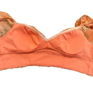 Hello Molly Flowy Sleeve Bustier Crop Top‎ Orange Floral Fairy Romantic Size XS thumbnail 9