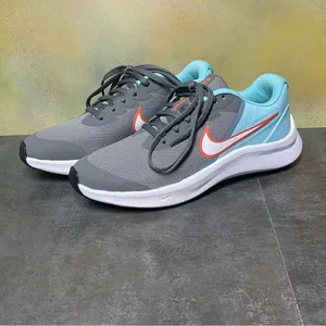 Nike Star Runner 3 Women's Gray/Aqua Sneakers Size 5.5 thumbnail 3