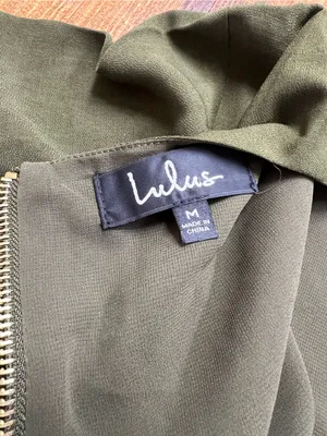 Lulus Shift and Shout Olive Green Shift Dress Size Medium NWT thumbnail 11
