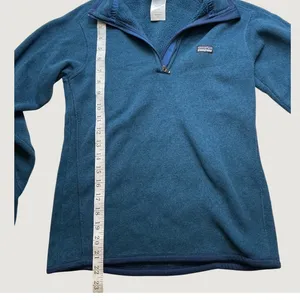 Patagonia Better Sweater 1/4 Zip Fleece Pullover Teal Blue Heather Womens XS thumbnail 5