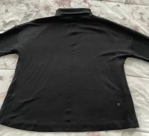 Black Merino Wool Mock Neck Sweater, Size 4 thumbnail 10