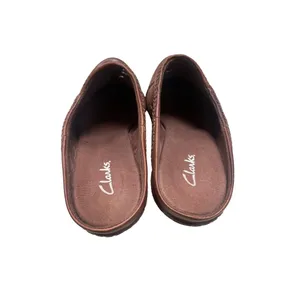 Clarks Women's Brown Leather Slip on Heels size 8.5 SKU 1316 thumbnail 6