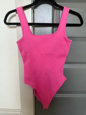 Hot Pink Tank Bodysuit Size M thumbnail 1
