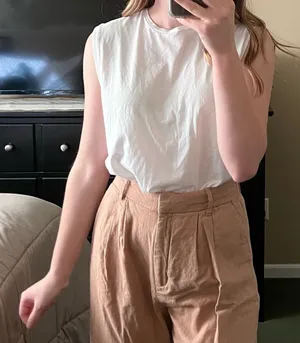 White Banana Republic Sleeveless Shirt thumbnail 1