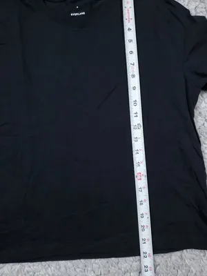 Everlane Organic Cotton Box-Cut Tee Black Short Sleeve Crop Top Size Medium thumbnail 5
