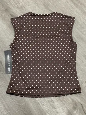 Madden Girl brown polka top thumbnail 2