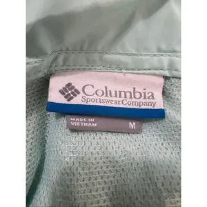 Columbia Women Hooded Rain Jacket Size M Light Blue Outdoor Jacket Zipper Front thumbnail 12