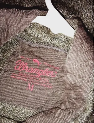 Wrangler Golden Rope Cowl Neck Button Knit Pullover Sweater thumbnail 2