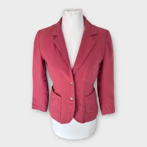 Vintage 50s Pendleton Wool Blazer Jacket Women’s Size 6/8 Rosewood Pink Preppy thumbnail 3