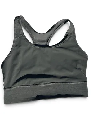 Nike Pro Swoosh Mesh Medium Support Padded Sports Bra Grey Teal Size Large thumbnail 6