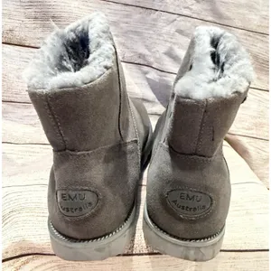 EMU Australia Gray Tasman Mini suede ankle boots Women’s Size 8 thumbnail 5