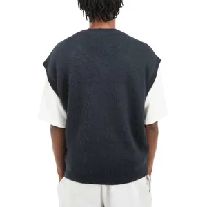 iets frans... Urban Outfitters Fluffy Knit Vest Navy Blue Unisex L NWOT thumbnail 2