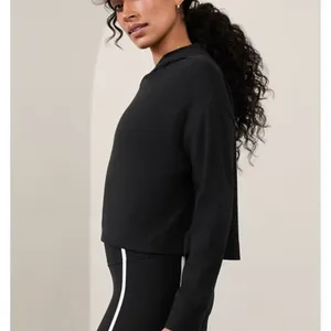 Athleta M Presence Hoodie Black Medium thumbnail 4
