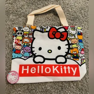 Hello kitty Canvas Tote Bag Sanrio NEW thumbnail 2
