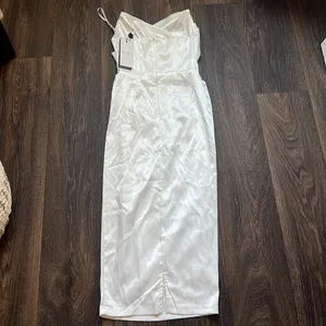 Club L White Bardot Corset MIDI Dress thumbnail 3