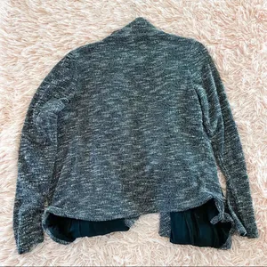 Lovers & Friends Marled Drape Cardigan in Black White Small thumbnail 5