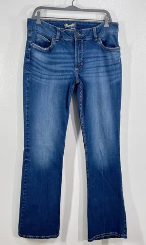 Wrangler Bootcut Jeans Women 13x36 Dark Wash Stretch Denim‎ Classic Western Fit thumbnail 1