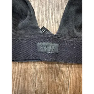 SKIMS Cotton‎ Rib Triangle Bralette Onyx Black Size XL Womens Ribbed Bra thumbnail 3