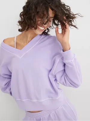 Aerie‎ House Party Sweatshirt Lavender Purple thumbnail 2