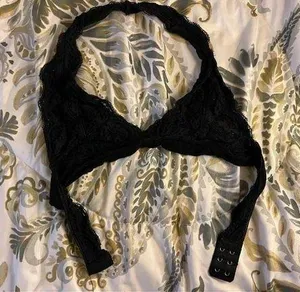 SM French Affair lace triangle bikini halter top thumbnail 1