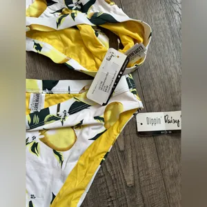 Dippin’ Daisy Lemon Triangle Cheeky Bikini Set- Size Large thumbnail 5